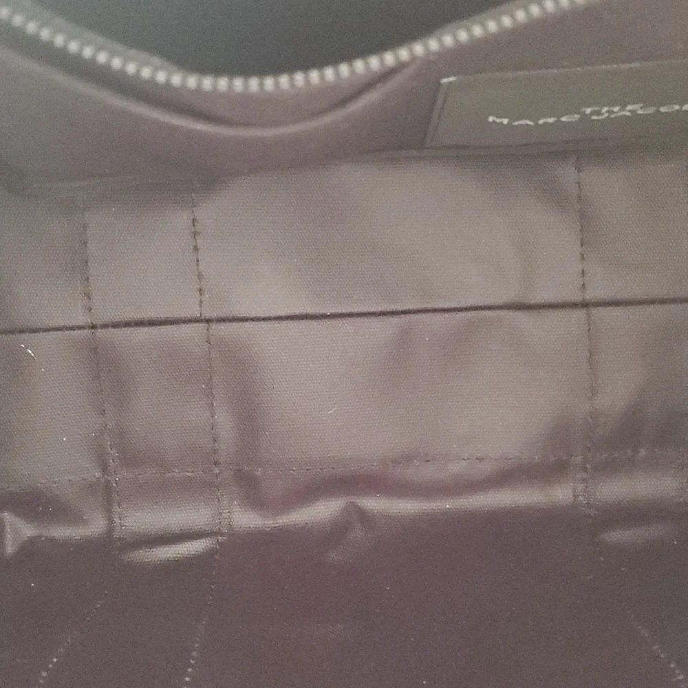 Marc jacobs hp 2026 navy blue  cotton  logo tote bagged  warranty taile large - Picture 5 of 11